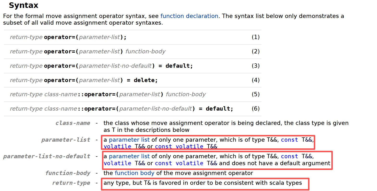 移动赋值运算符重载原型